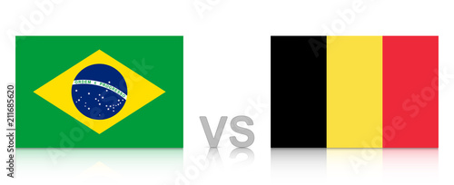 Brazil vs. Belgium. 2018 tournament. National flags with reflection isolated on white background. Free Download Brazil vs. Belgium. 2018 tournament. National flags with reflection isolated on white background. - GFXLoad
