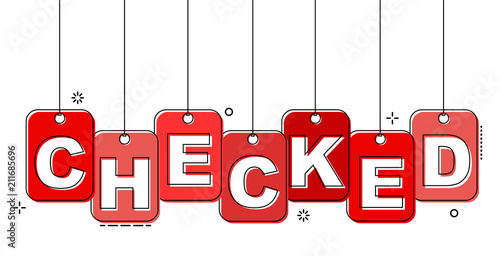red flat line tag checked