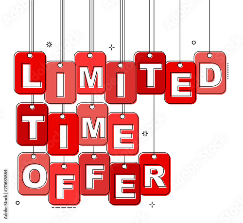red flat line tag limited time offer