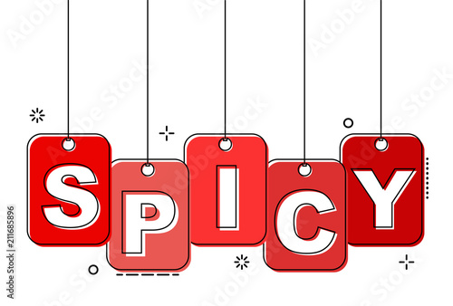 red flat line tag spicy