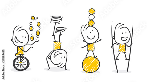 Strichfiguren / Strichmännchen: Zirkus. (Nr. 274)	