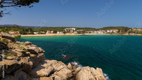 Beautiful bay in Costa Brava, village La Fosca in Spain