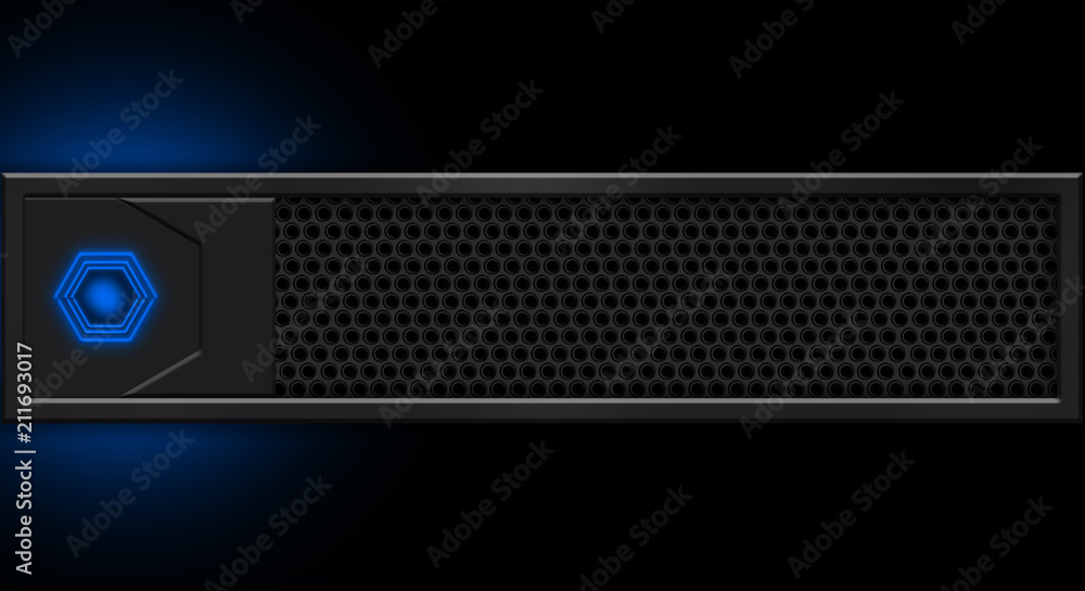 Black background and button, backlight neon Black background and button, backlight neon