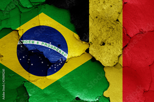 flags of Brazil and Belgium