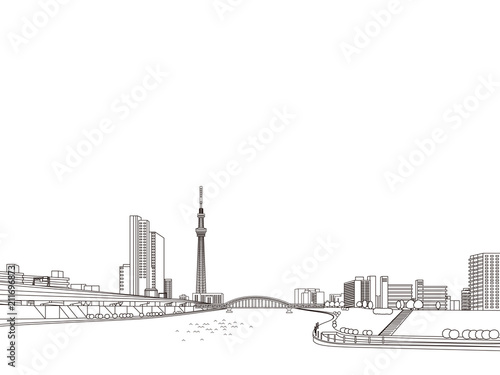 隅田川と東京スカイツリー