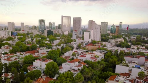 Mexico City, Polanco aerial view - cloudy day photo