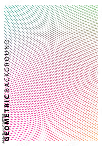 Vector abstract background. Geometric wavy colorful pattern background - cover, web banner, flyer, brochure, poster design.