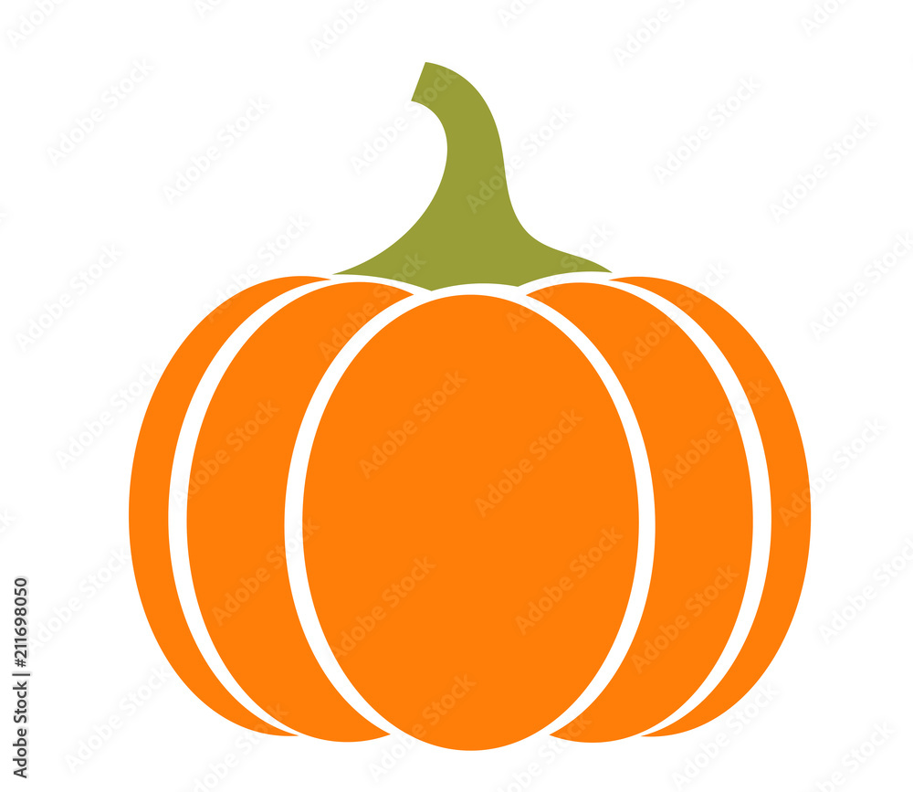 Autumn pumpkin icon - obrazy, fototapety, plakaty 