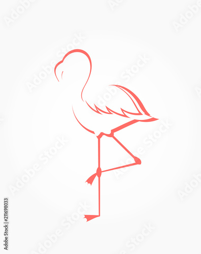 Flamingo shape illustration