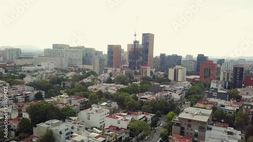 Mexico City, Polanco aerial view - cloudy day photo