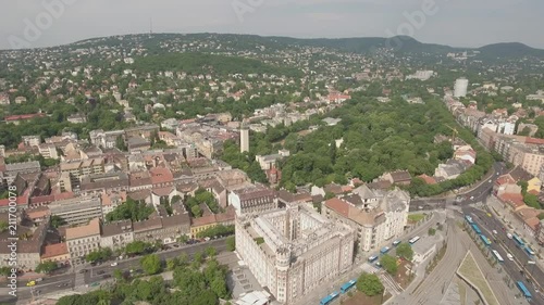 Aerial view of Budapest - Szell Kalman square, Hungary photo