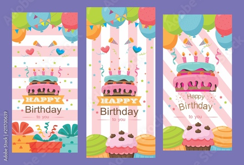 beautiful pack of happy birthday card