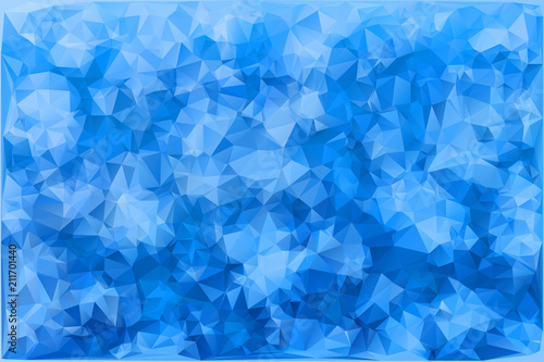 Vector Triangular winter blue ice frost background. Polygonal Art. Low Poly.