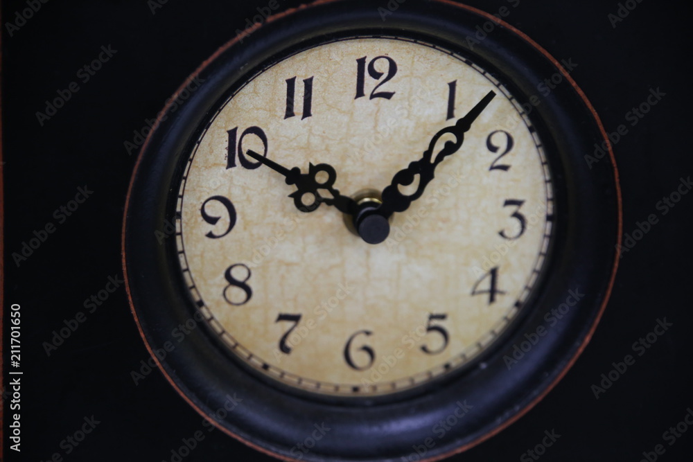 Clock on the wall - seven minutes after ten Clock on the wall - seven minutes after ten