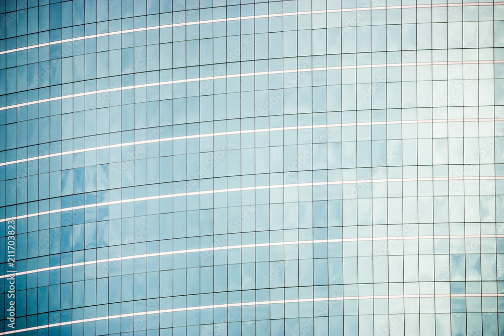 Blue window facades with vignetting background Blue window facades with vignetting background