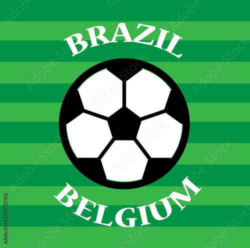 Brazil Versus Belgium Soccer Match Design