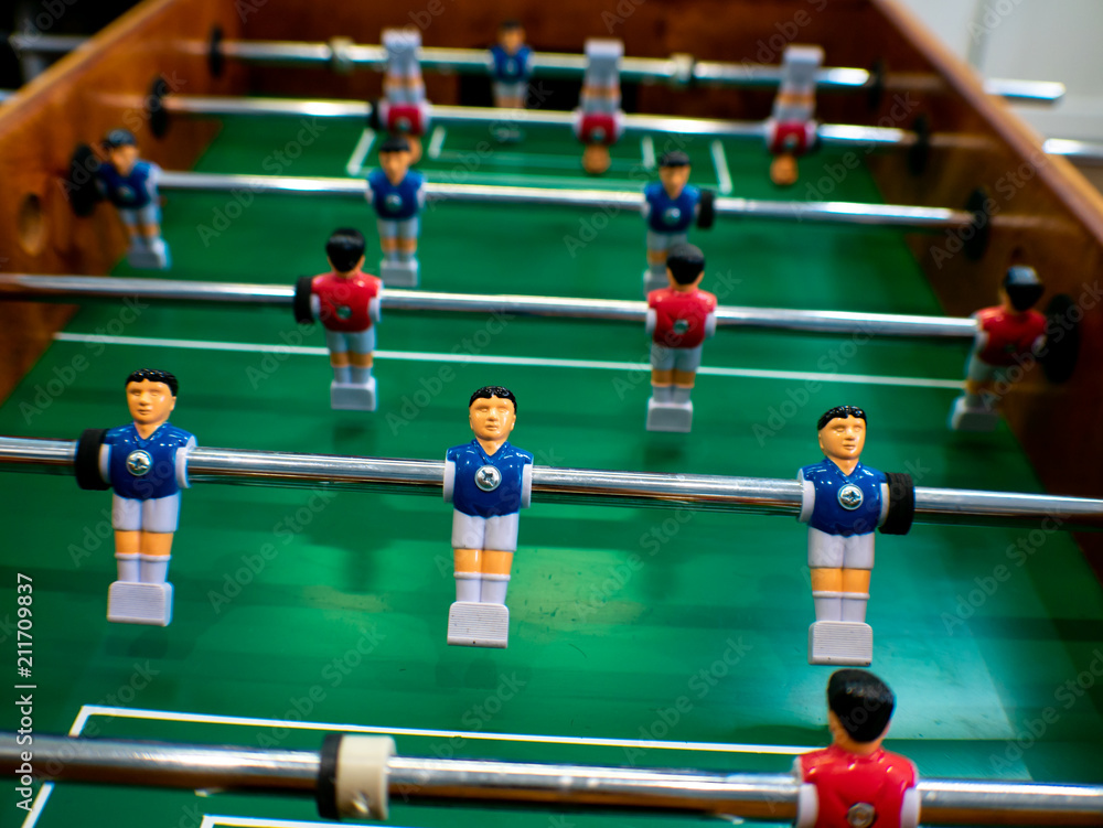 Fototapeta premium 2018, Football, Blur Background, Table Football Game. 