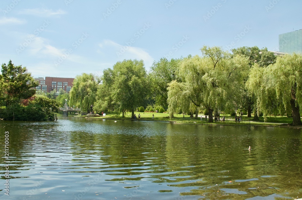 Beautiful Views of the Boston Public Garden in Boston, Massachusetts. Beautiful Views of the Boston Public Garden in Boston, Massachusetts.