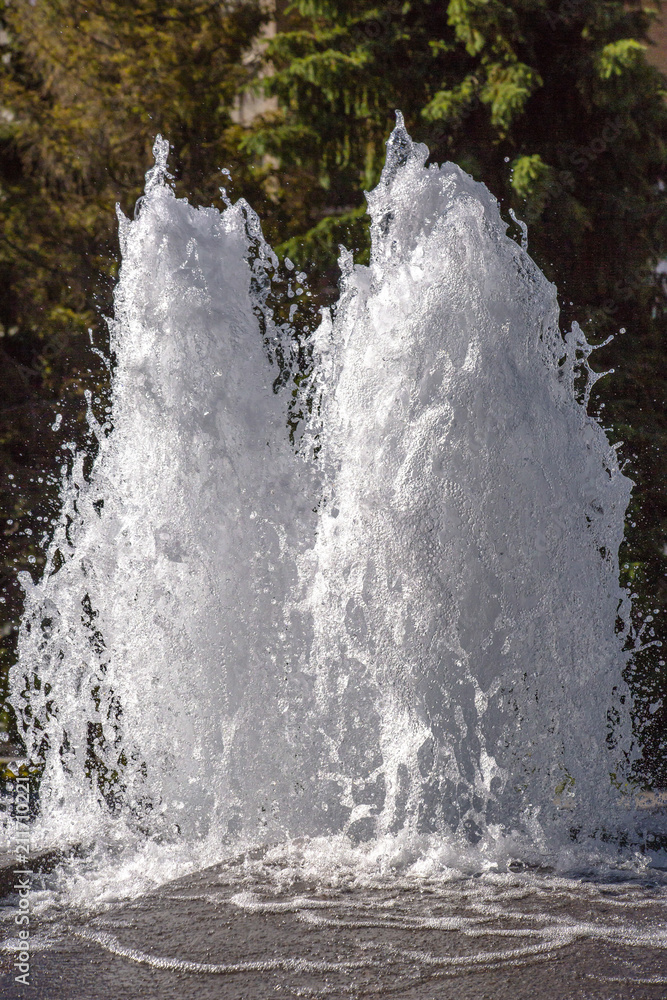 Double water jets at conference center Double water jets at conference center