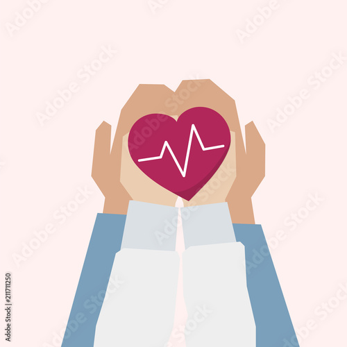 Illustration of health support concept