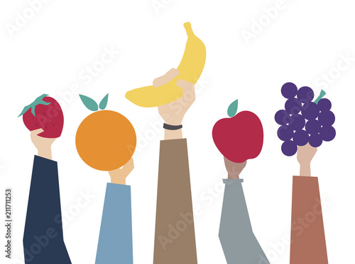 Illustration of healthy eating concept