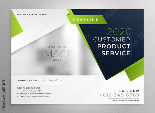 professional green business brochure design
