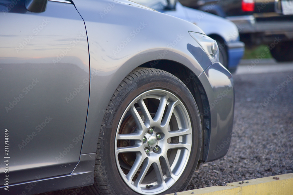 Car exterior details. Headlamp, foglamp, lamp