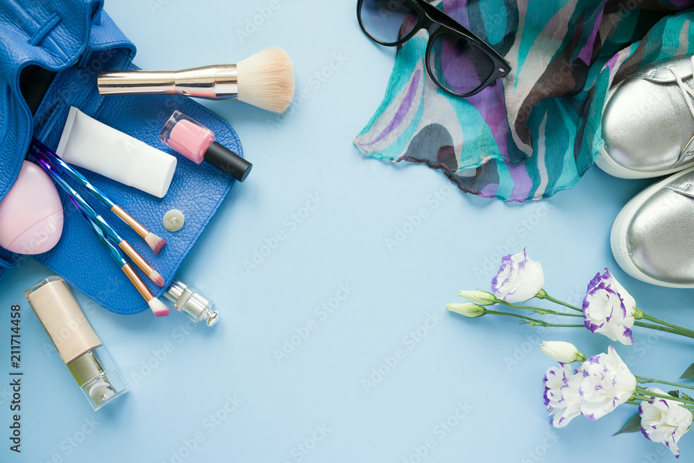 female flat lay female flat lay