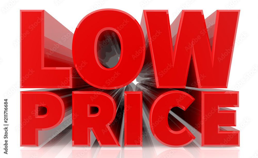 3D LOW PRICE word on white background 3d rendering 3D LOW PRICE word on white background 3d rendering