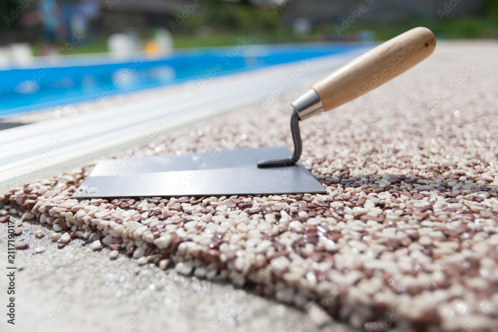 Coloured Concrete Around Pool