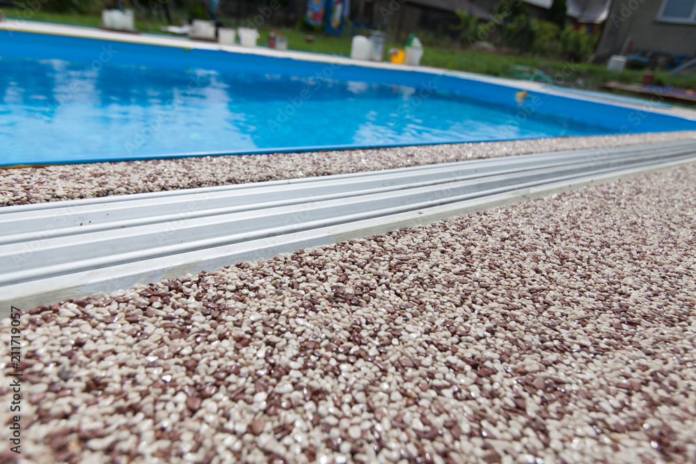 Coloured Concrete Around Pool
