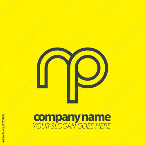 Initial Letter NP Design Logo