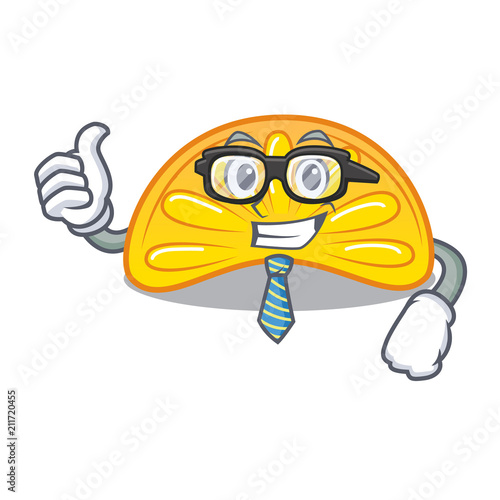 Businessman orange jelly candy character cartoon