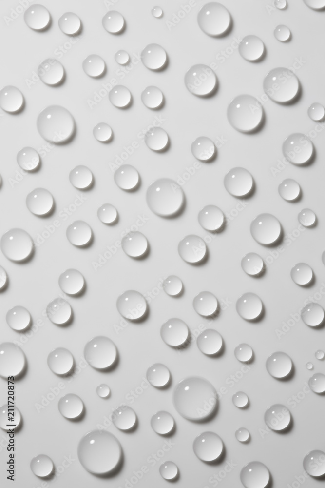 Water drops on white background Water drops on white background