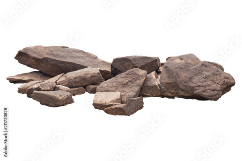 rock isolated on white background
 photo