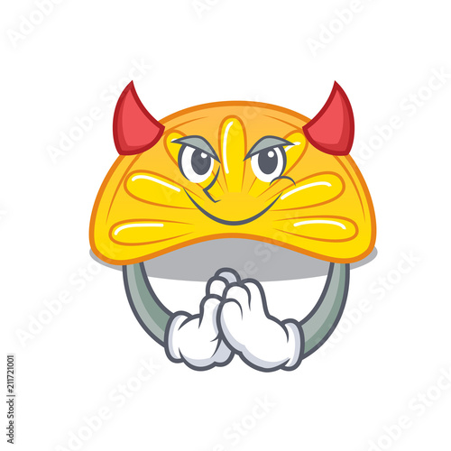 Devil orange jelly candy mascot cartoon