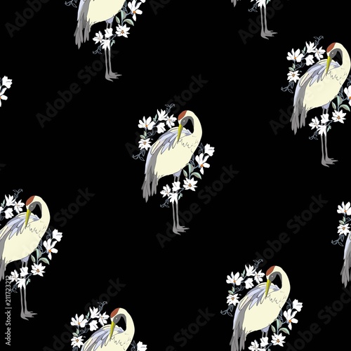 crane, pattern, vector, illustration photo