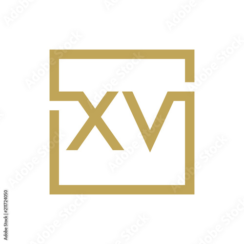two letter logo line square XA TO XZ