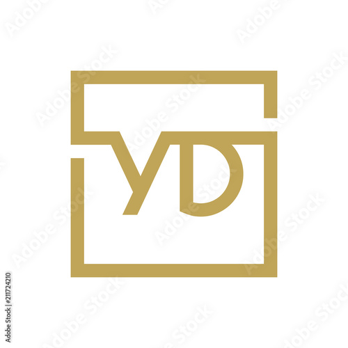 two letter logo line square YA TO YZ