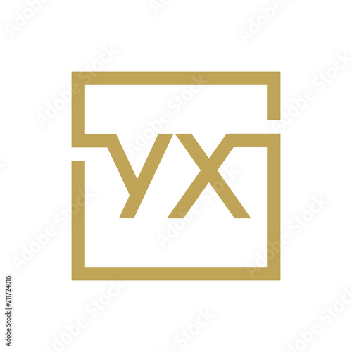 two letter logo line square YA TO YZ