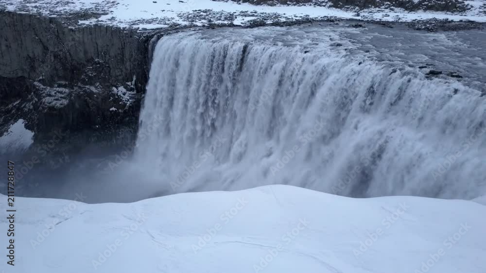 Aerial View of Dettifoss Waterfall in Iceland Aerial View of Dettifoss Waterfall in Iceland