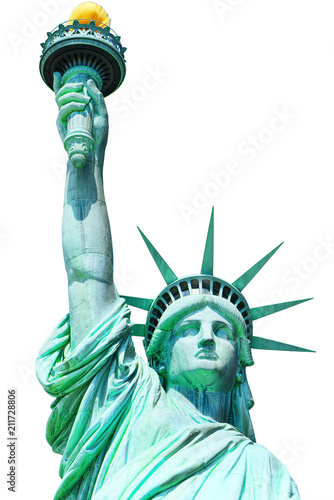 Statue of Liberty (Liberty Enlightening the world) near New York. Close-up. USA.