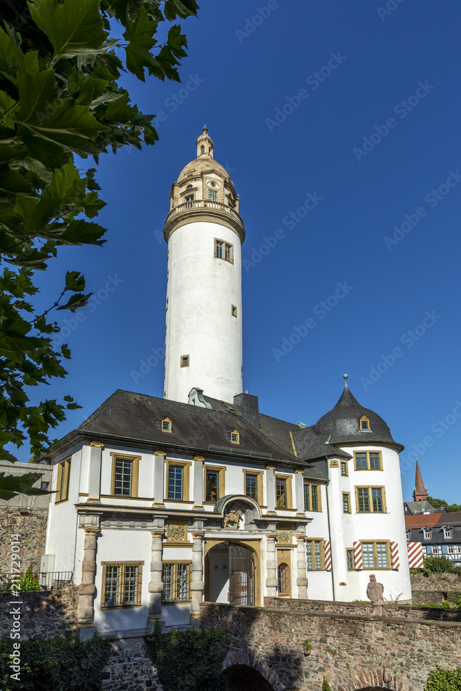 famous   Hoechster Schlossturm in Frankfurt Hoechst