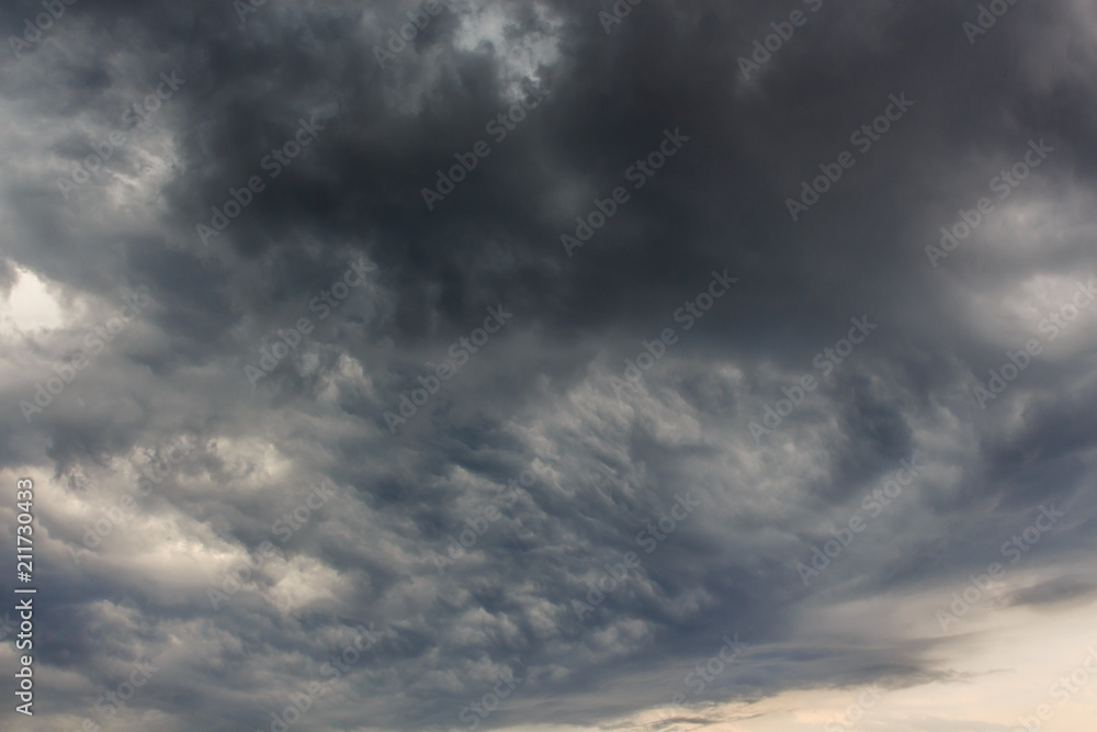 Black storm clouds.Concept atmospheric phenomena Black storm clouds.Concept atmospheric phenomena