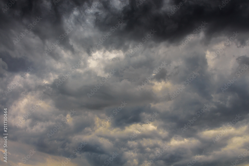 Black storm clouds.Concept atmospheric phenomena