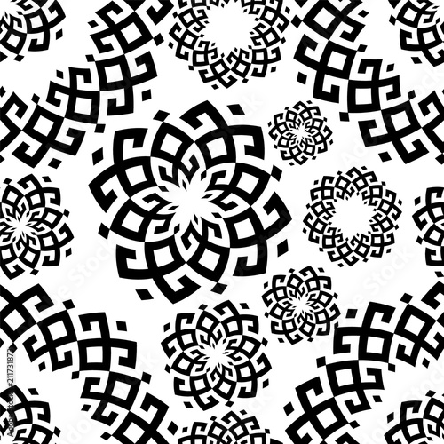 Vector pattern in ethnic style. Siberian ornament