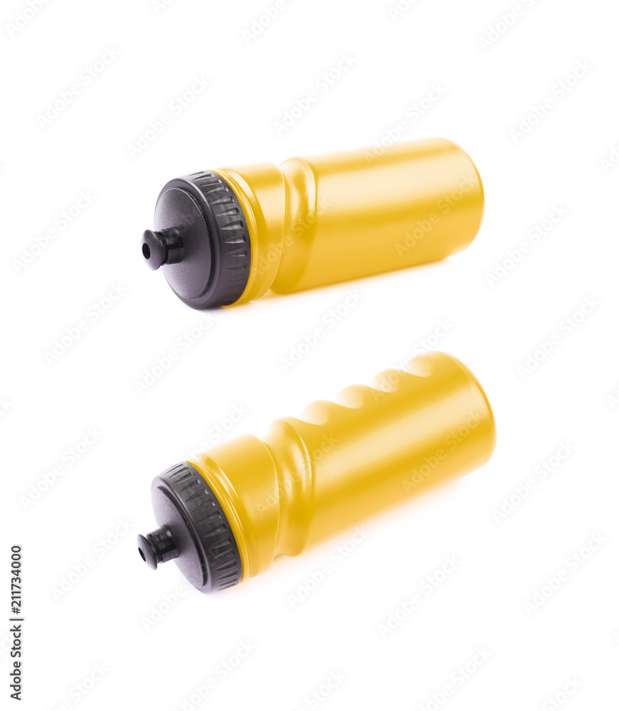 Plastic sport water bottle isolated Plastic sport water bottle isolated