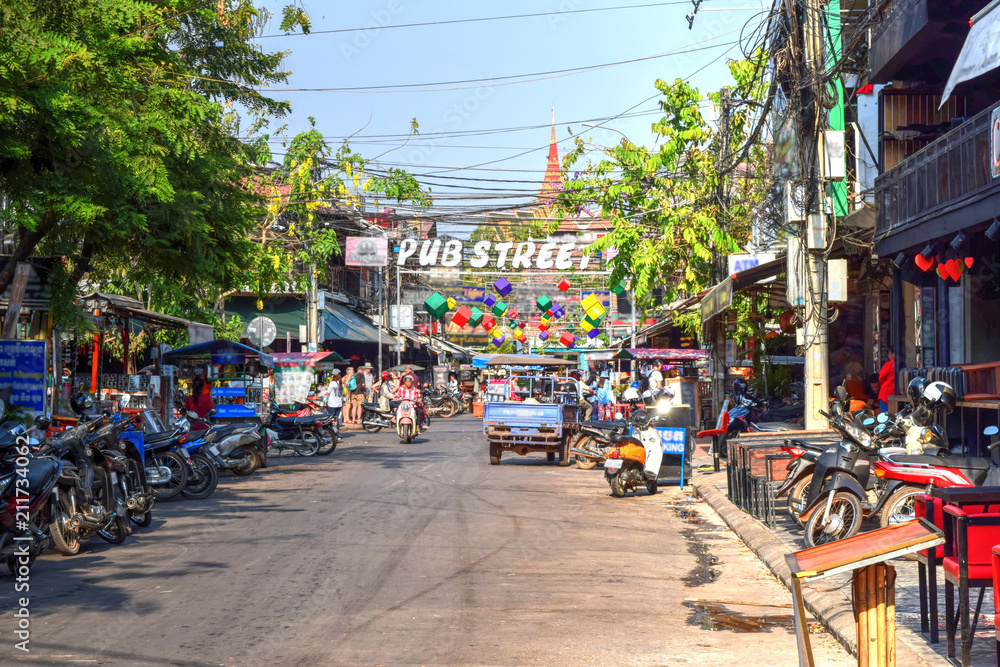 Fototapeta premium Siem Reap Pub Street