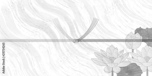 蓮　喪中　のし　背景