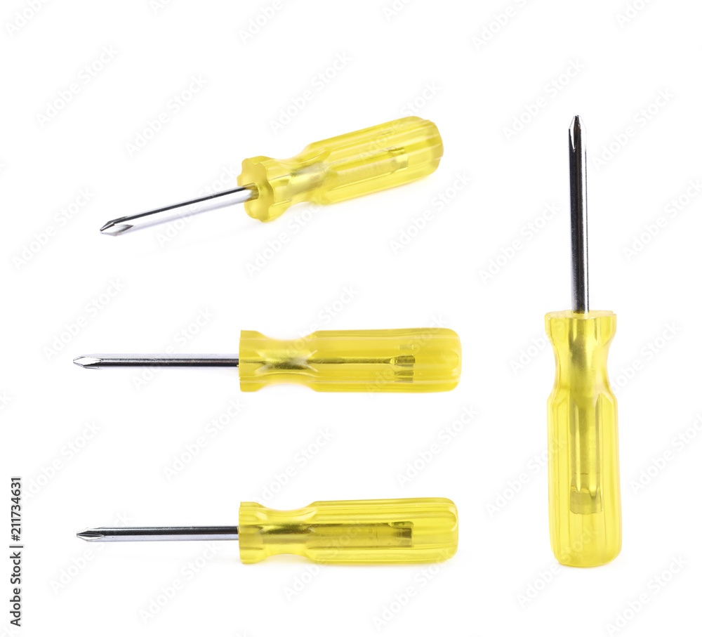 Tiny crosshead screwdriver isolated Tiny crosshead screwdriver isolated